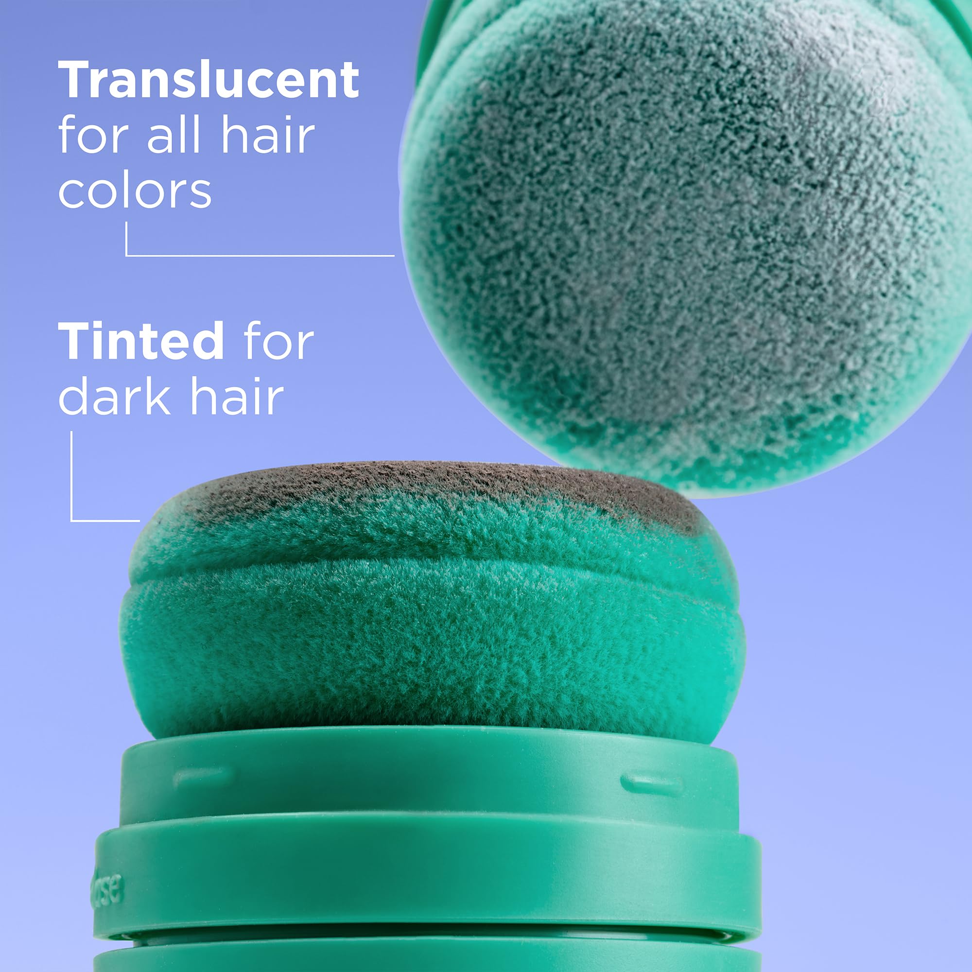 Briogeo Style & Treat Dry Shampoo Puff - Tinted for Dark Hair - Mattifying Dry Shampoo Powder - Non-Aerosol, Talc Free, Benzene Free - 0.5 oz/15 g